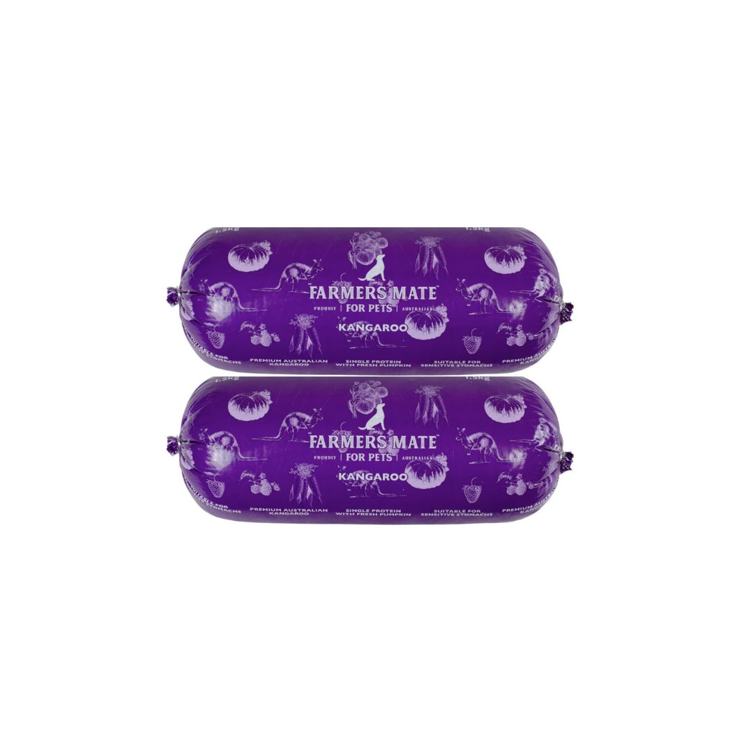 Farmers Mate For Pets Kangaroo Roll 3kg | Pet Food Leaders