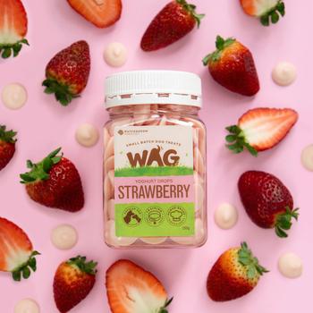 WAG Strawberry Yoghurt drops Pet Food Leaders