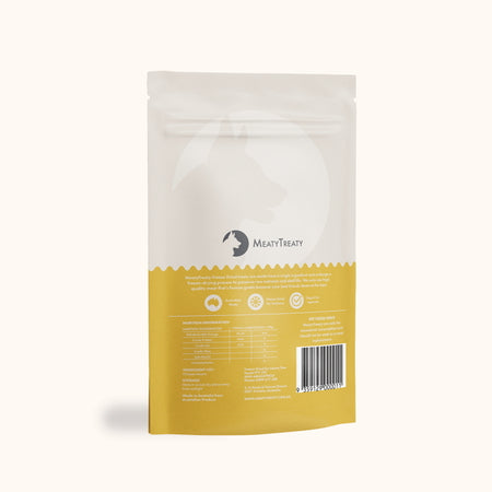 Meaty Treaty Chicken Heart Freeze Dried Treats for Dogs & Cats 100g Back | Pet Food Leaders