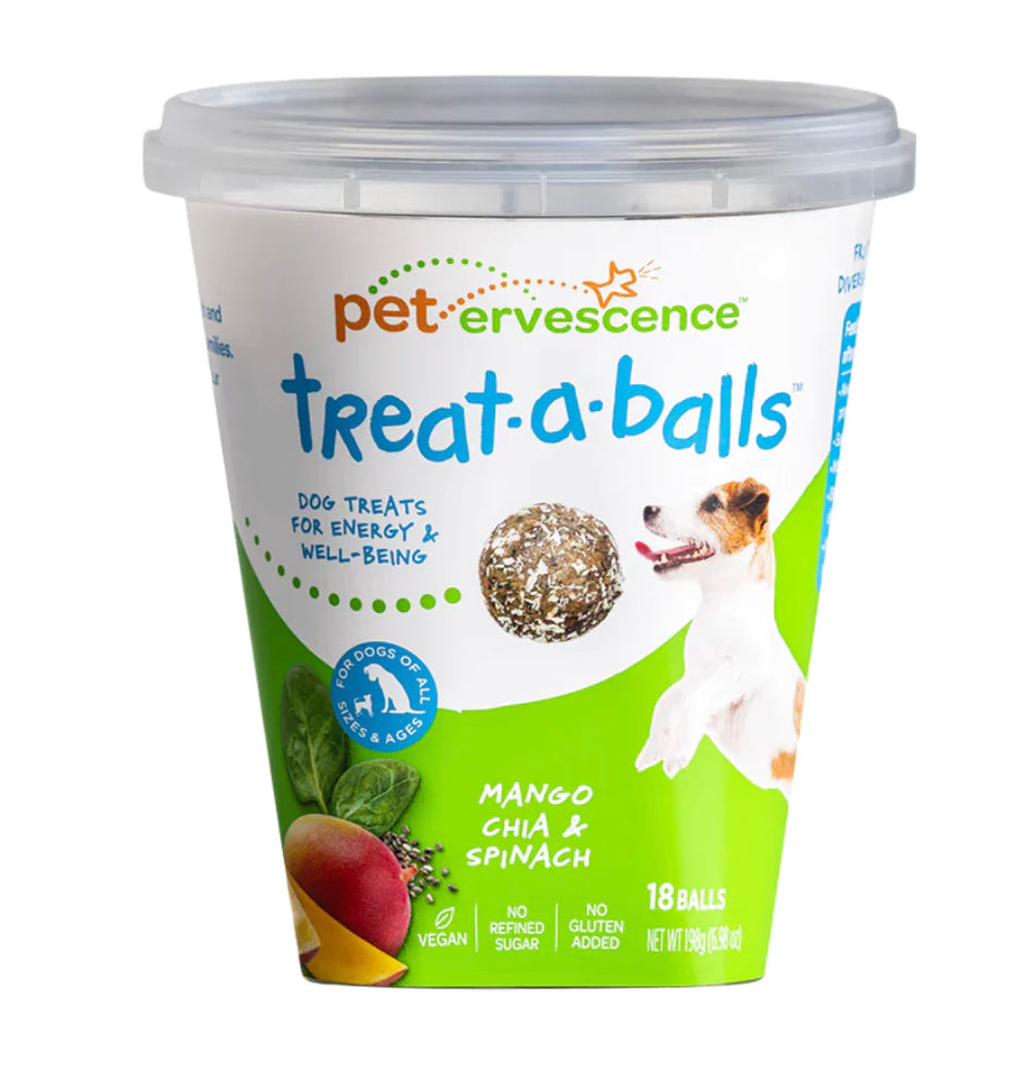 Petervescence Treat-A-Balls Mango, Chia & Spinach | Pet Food Leaders