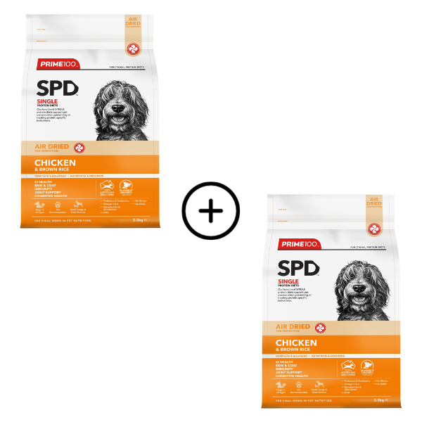 Prime100 SPD Air Chicken & Brown Rice 2.2kg new look 4.4kg | Pet Food Leaders