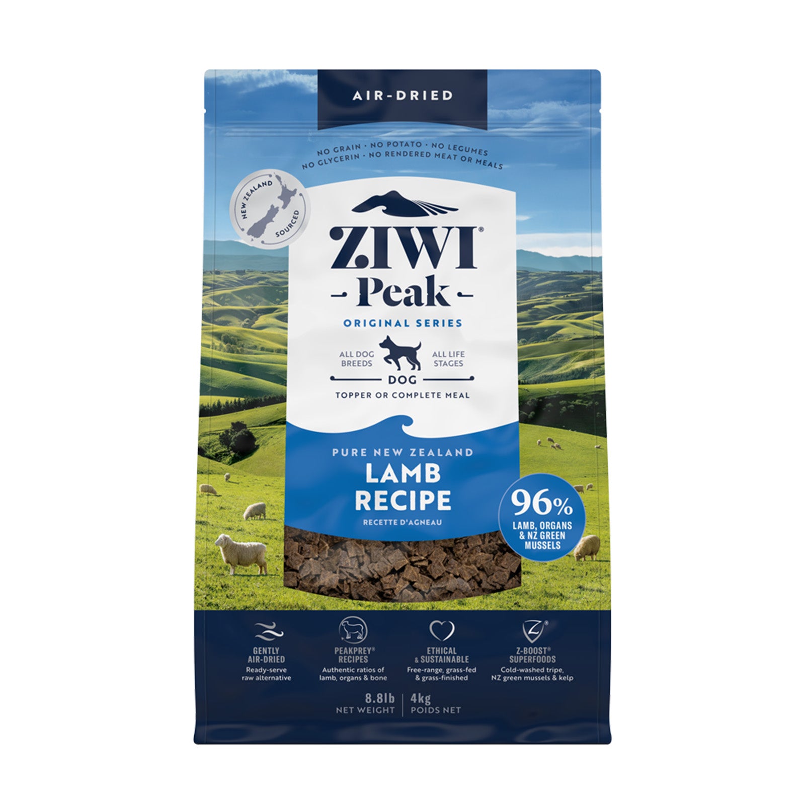 Ziwi Peak Air Dried Lamb Dog Food 4kg | Pet Food Leaders