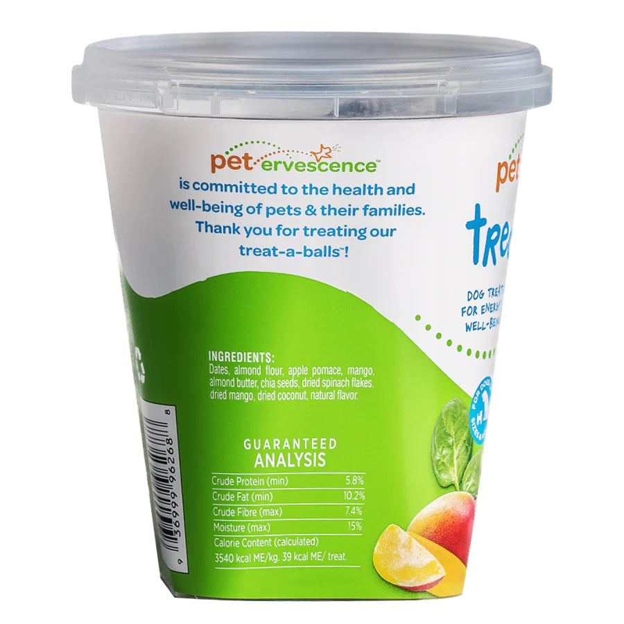 Petervescence Treat-A-Balls Mango, Chia & Spinach back | Pet Food Leaders