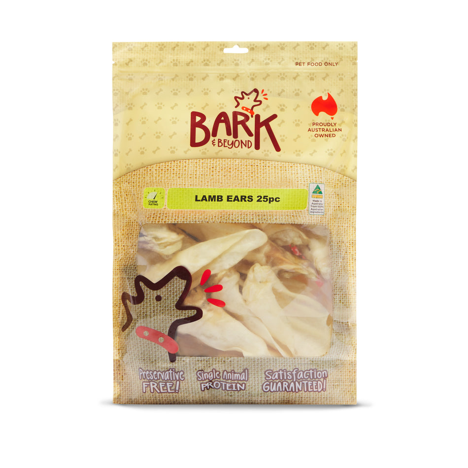 Bark and Beyond Lamb Ears 25 pack | Pet Food Leaders