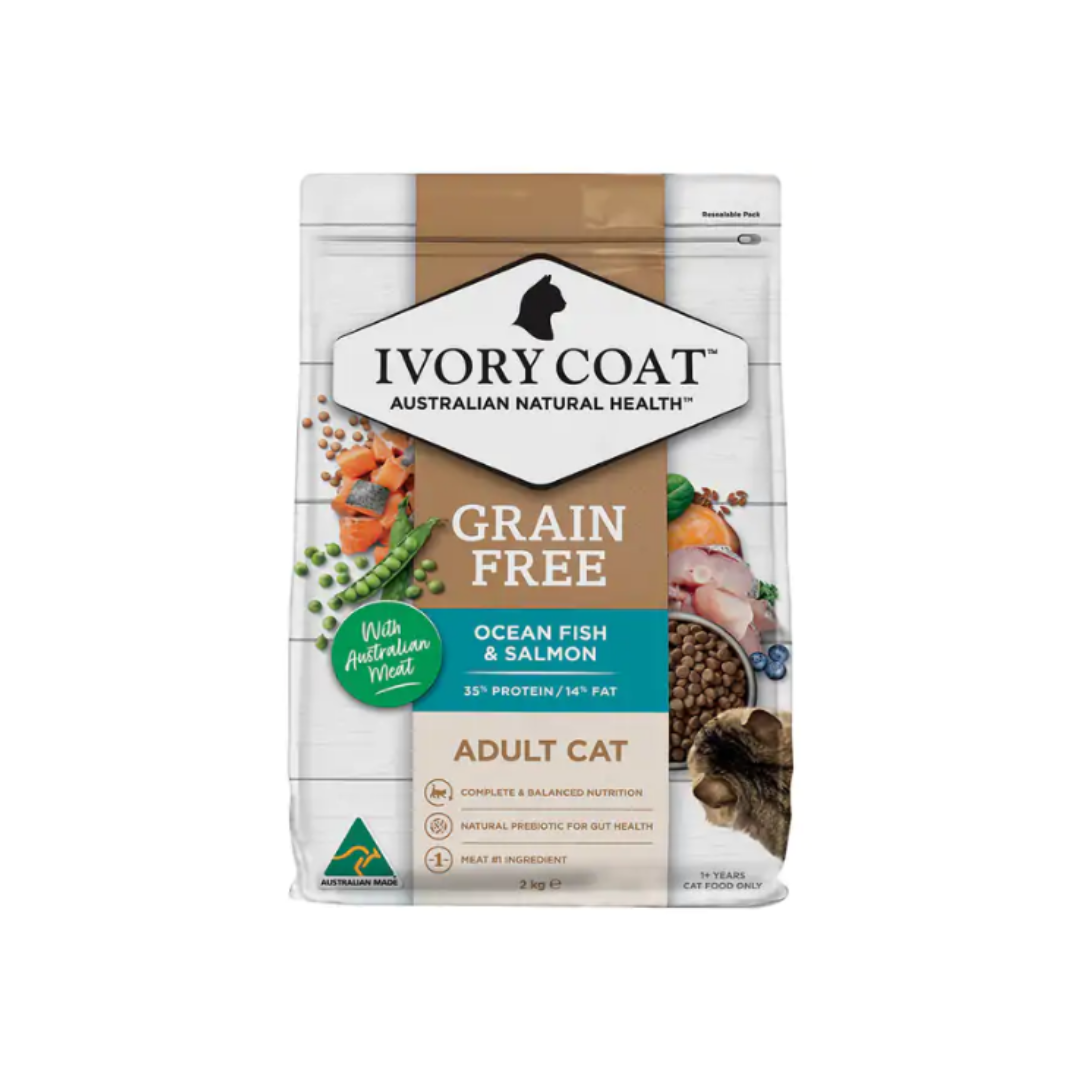 Ivory Coat Cat Grain Free Ocean Fish and Salmon 2kg I Pet Food Leaders