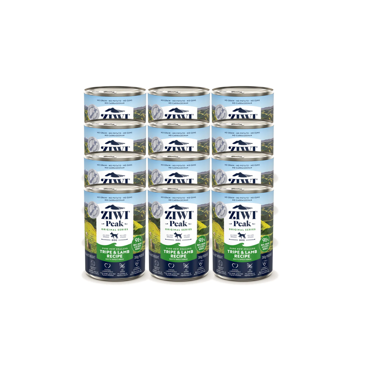 Ziwi Peak Dog Food 12x390g Canned Tripe and Lamb | Pet Food Leaders