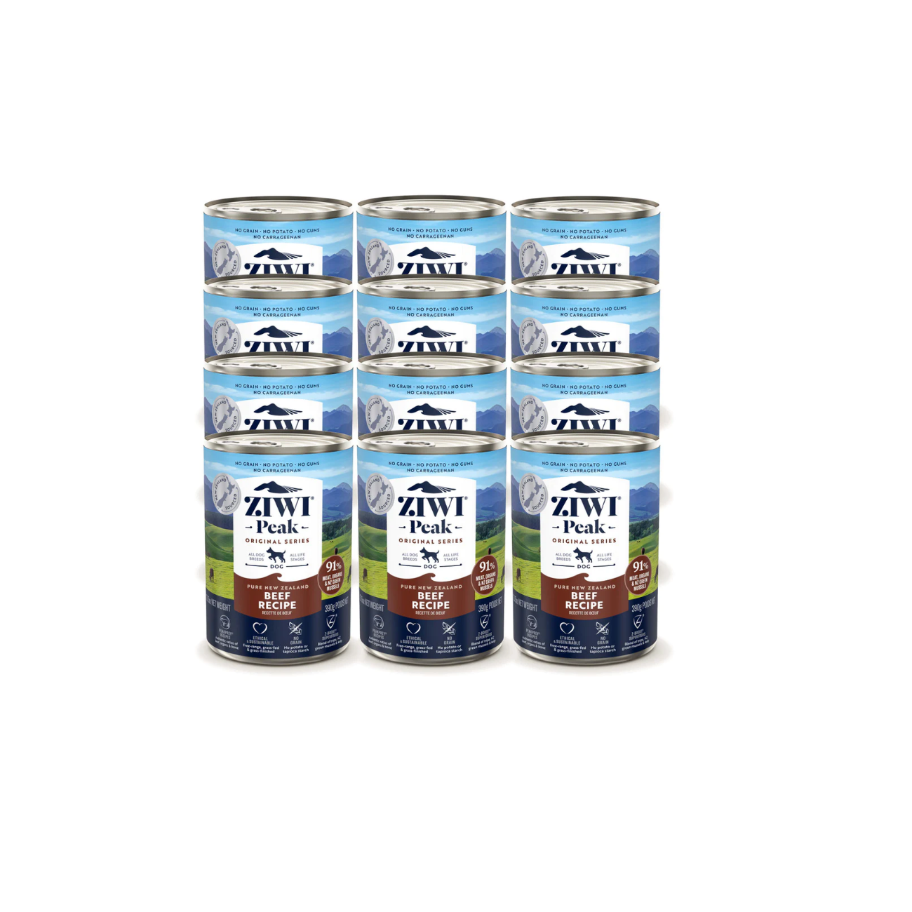 Ziwi Peak Dog Food 12x390g Canned Beef | Pet Food Leaders