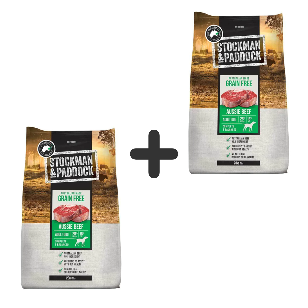 Stockman and paddock grain free beef 40kg | Pet Food Leaders