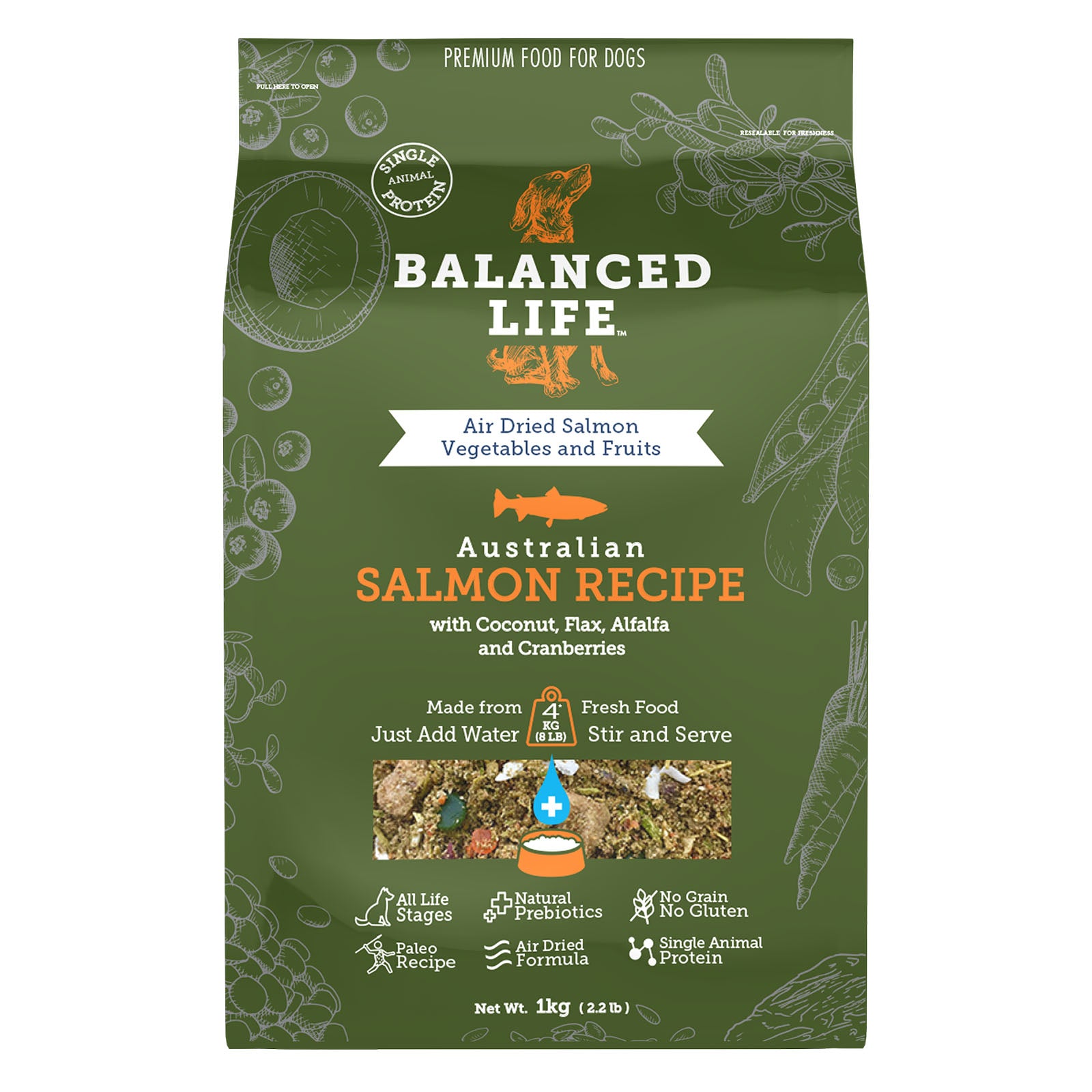 Balanced life air deals dried dog food