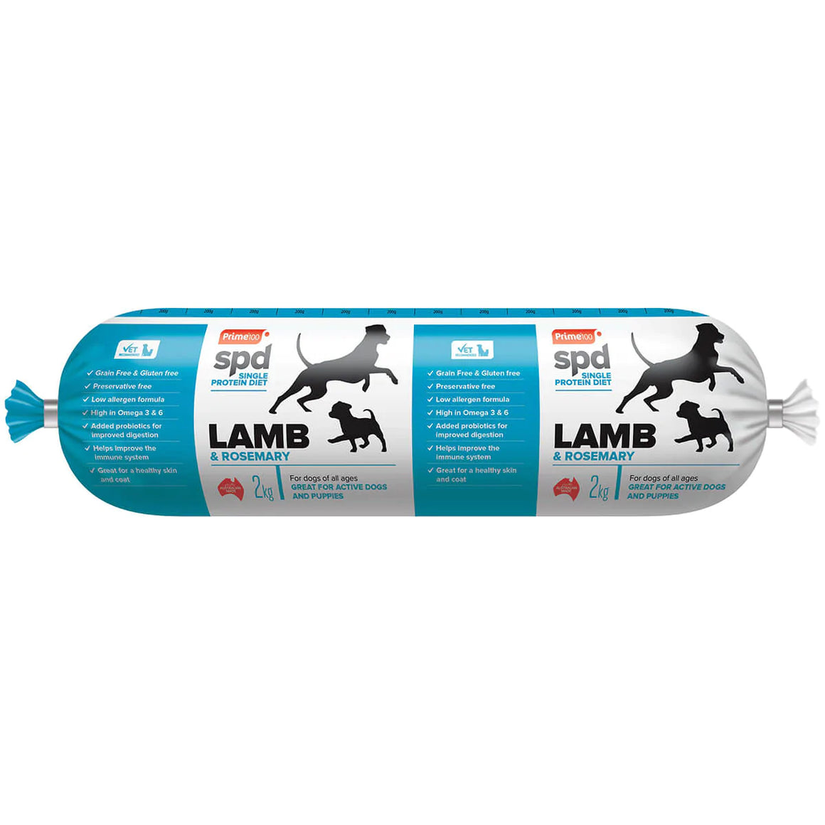 Prime100 SPD* Lamb & Rosemary rolls | Pet Food Leaders