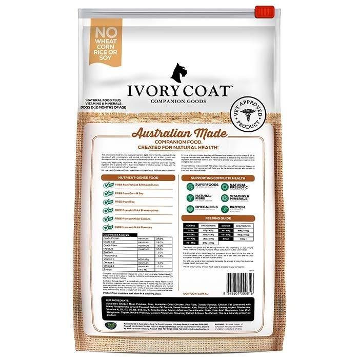 Coat Dog Food Ivory Coat Puppy Chicken 13kg Ivory Coat Grain Free