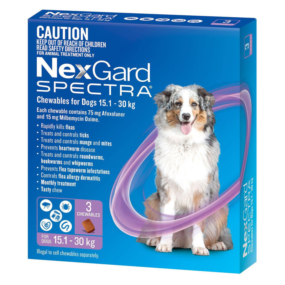 NexGard Spectra 15.1-30kg (3) | Pet Food Leaders