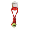 Flossy Chews TWISTER PULL TUG w/Mini Tennis Ball 11&quot; (28cm) - 94-53008F | Pet Food Leaders