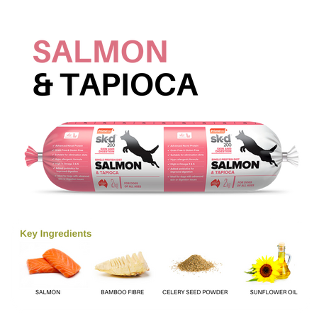 Prime100 SPD* Salmon & Tapioca 2kg Ingredients | Pet Food Leaders