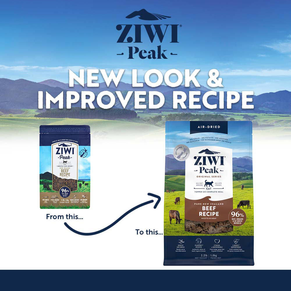 ZiwiPeak Air Dried Beef New Look | Adult Cat | Pet Food Leaders
