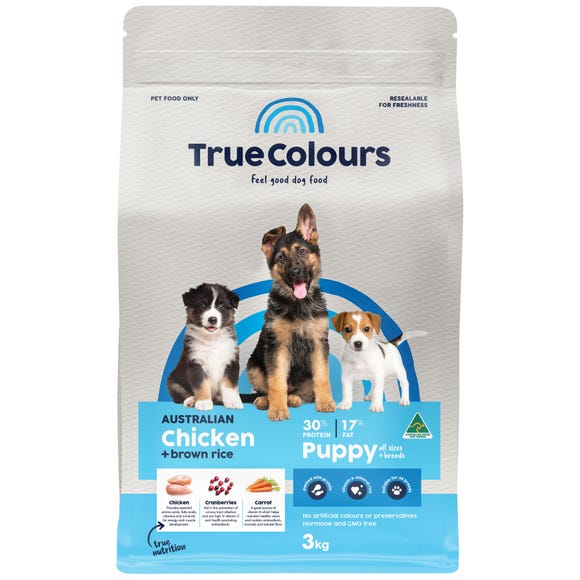 True Colours Dog Food Puppy Chicken & Brown Rice 3kg | Pet Food Leaders