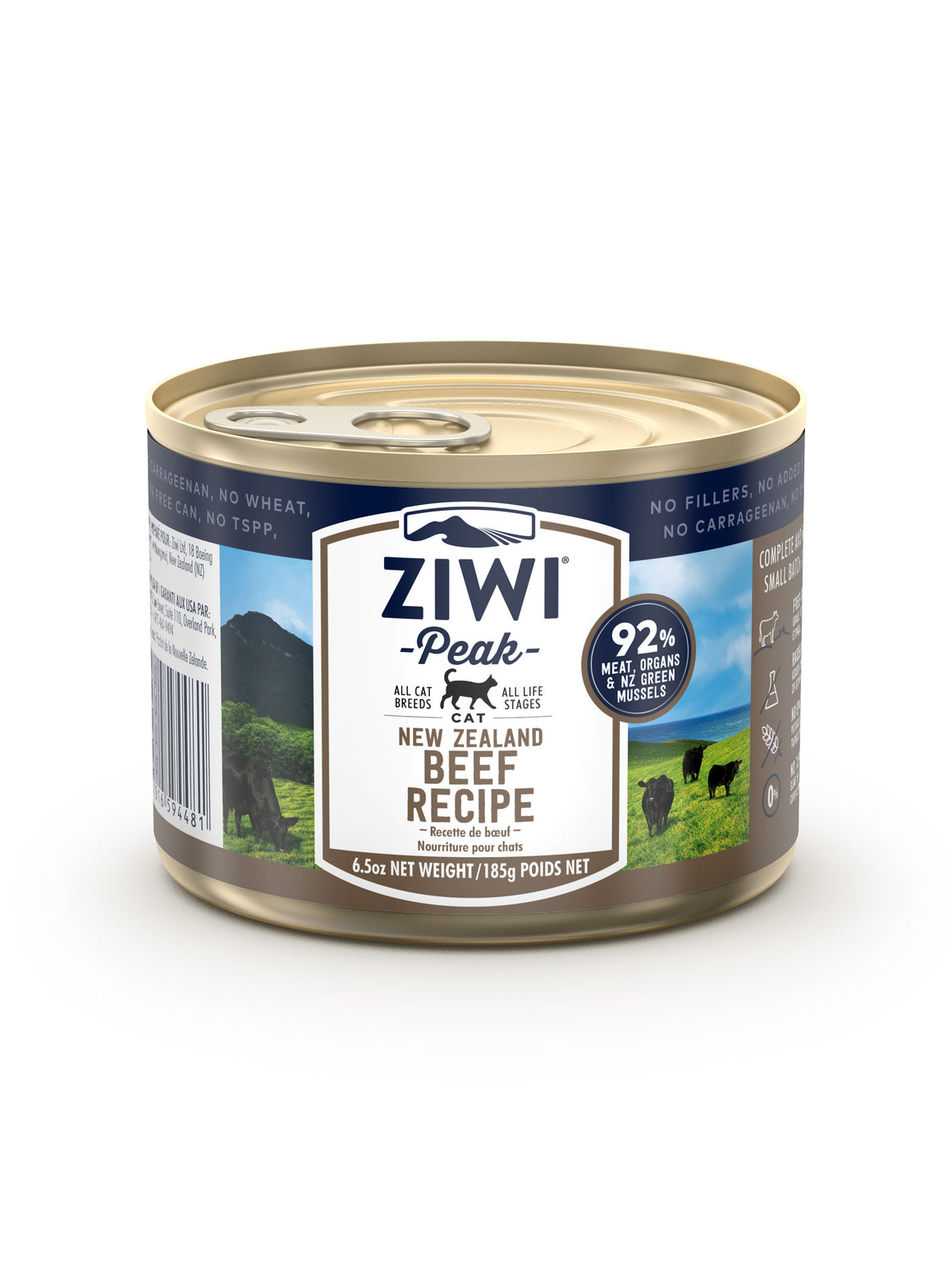 Ziwi Peak | Beef | Adult Cat | Canned | Wet | 185g | Pet Food Leaders