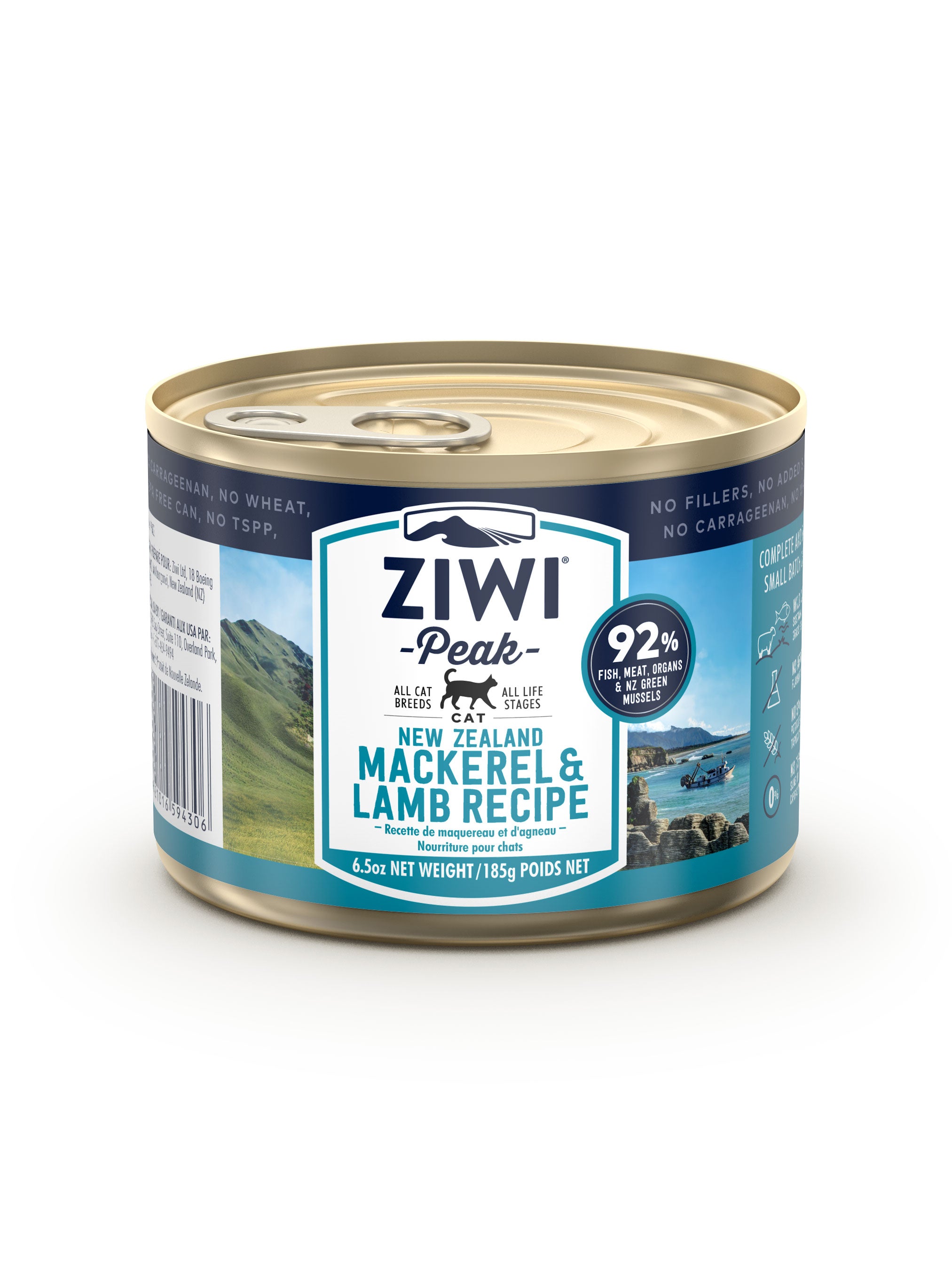 Ziwi Peak | Mackerel & Lamb | Adult Cat | Canned Wet | 185g | Pet Food Leaders