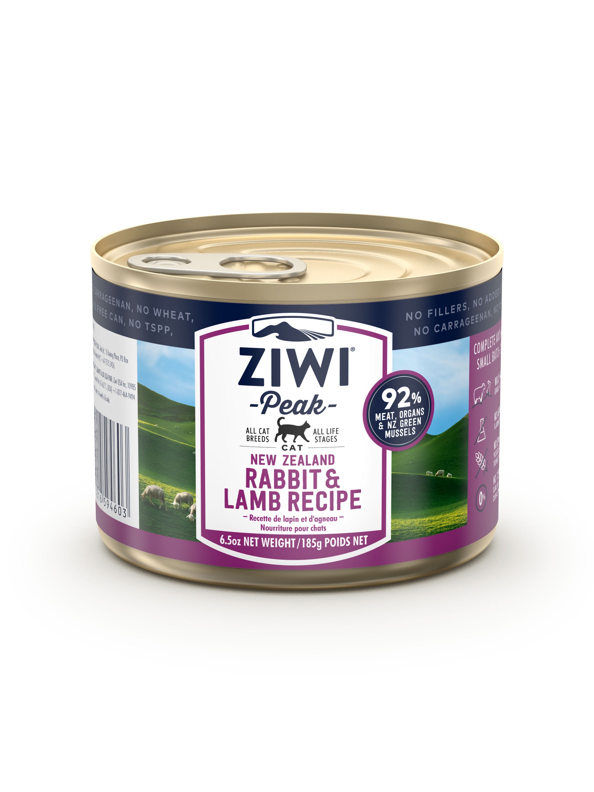 Ziwi Peak | Rabbit & Lamb | Adult Cat | Canned Wet | 185g | Pet Food Leaders 