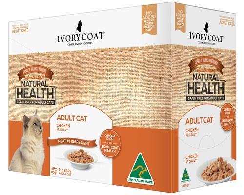Ivory Coat Adult Cat Chicken Gravy 12 x 85g | Pet Food Leaders
