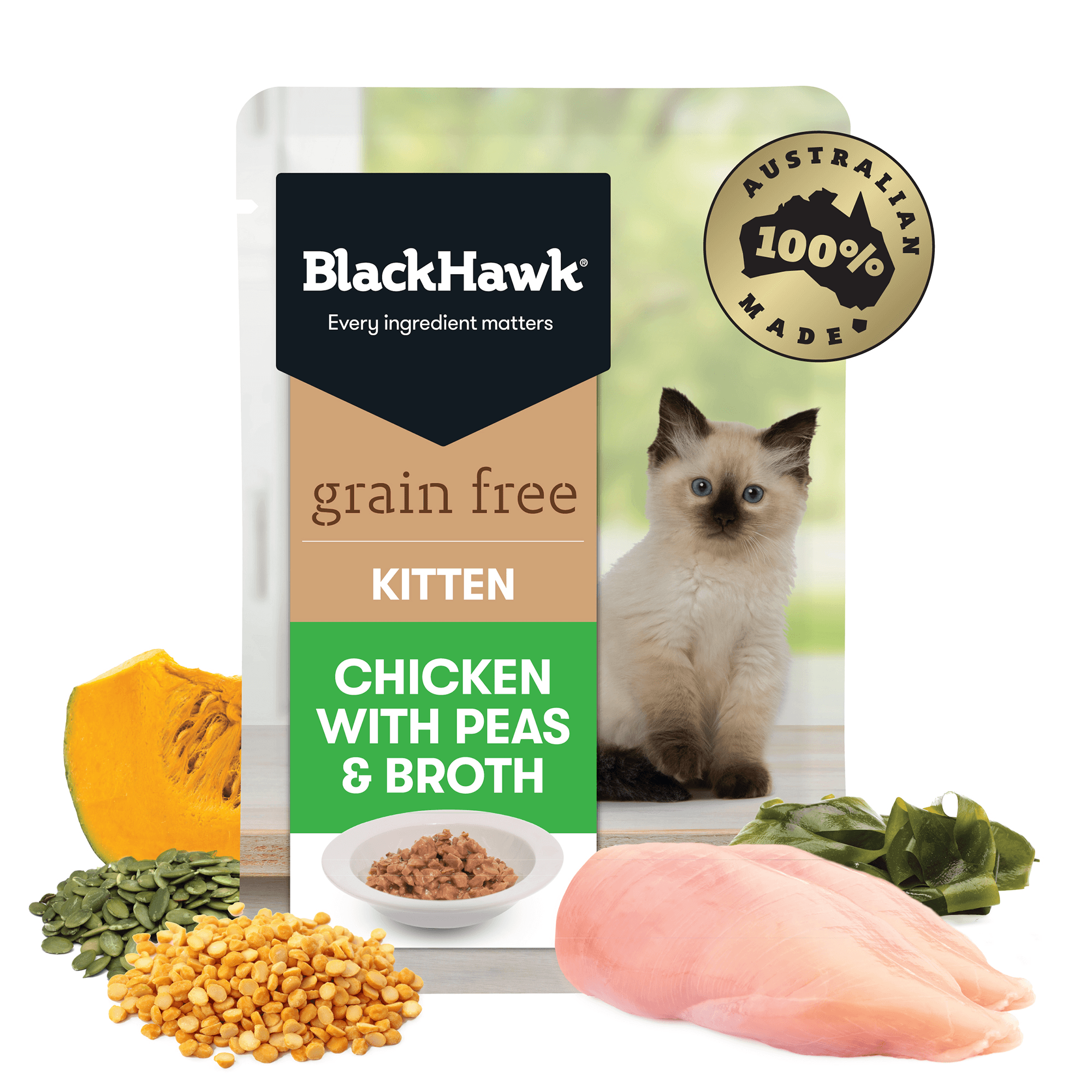 BlackHawk Grain Free Kitten Chicken 12 x 85g | Pet Food Leaders