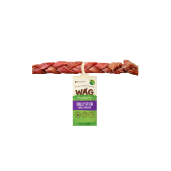 WAG Braided Bully Stick Small | Dog treats | Pet Food Leaders