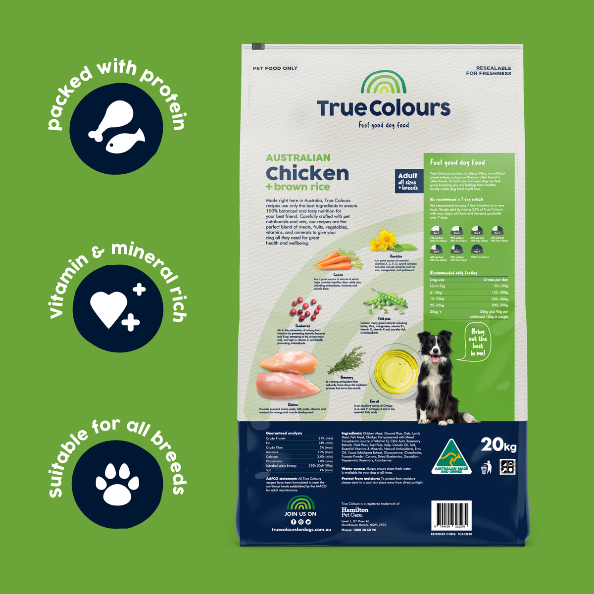 True Colours Dog Food Adult Chicken & Brown Rice | Pet Food Leaders 