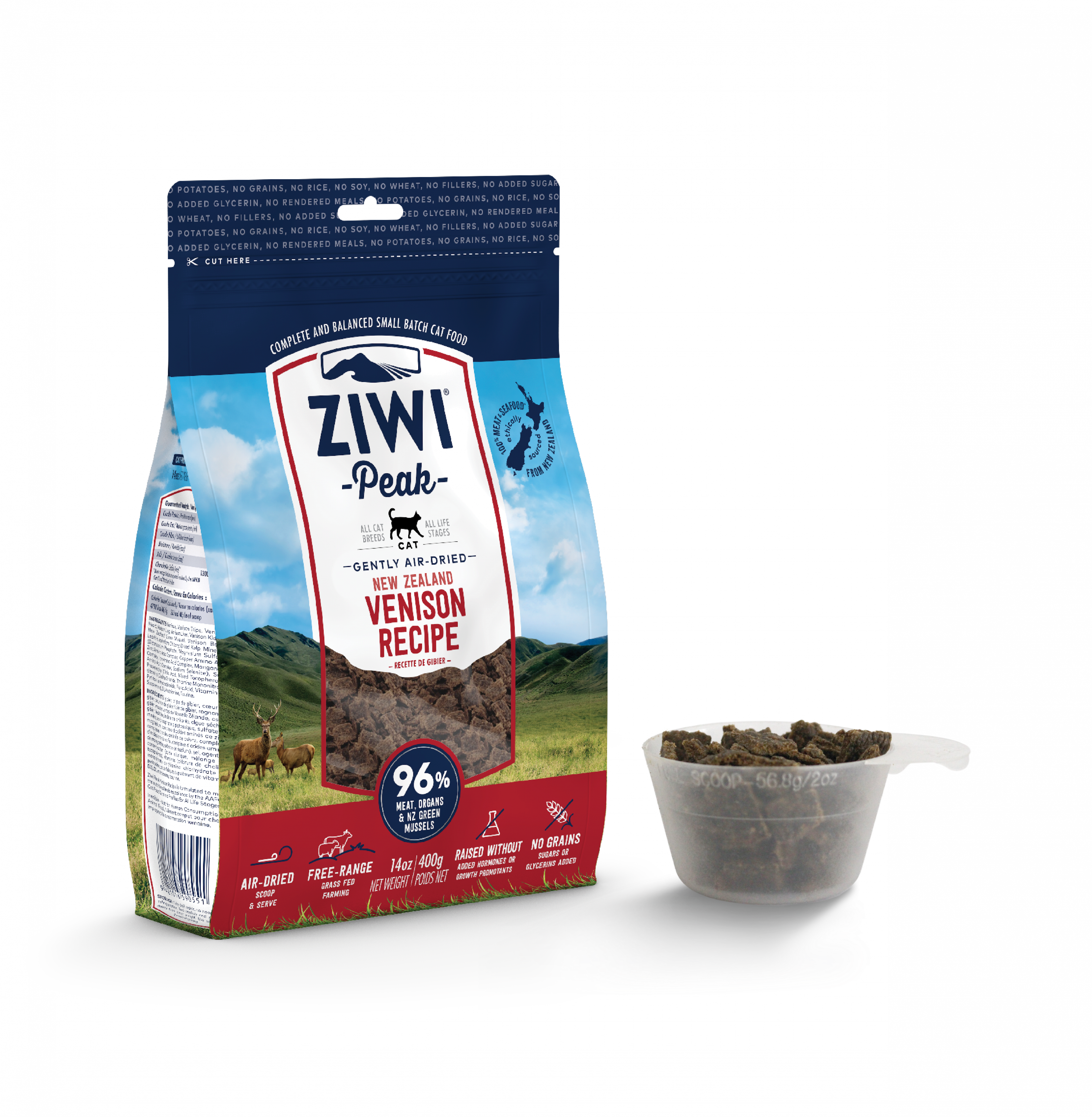 ZiwiPeak Air Dried Venison | Adult Cat Food 400g | Pet Food Leaders 