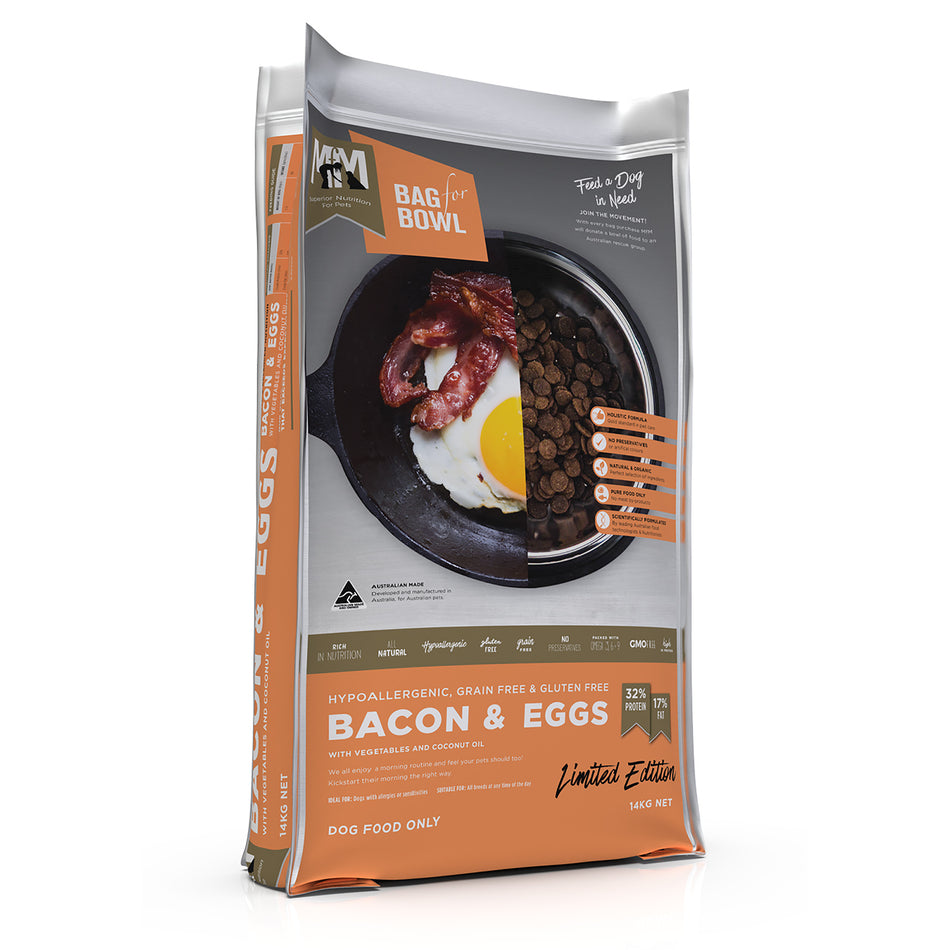 Meals for Mutts Grain and Gluten Free | Bacon & Eggs | Single Protein | Pet Food Leaders