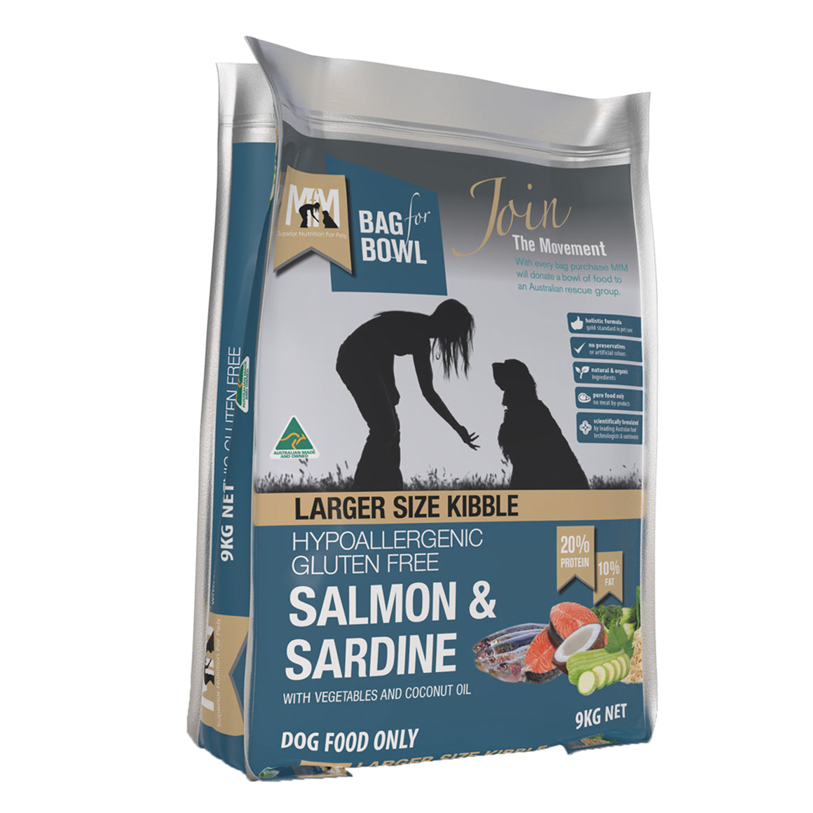 Meals for Mutts Gluten Free | Salmon & Sardine | Large Kibble | Pet Food Leaders 