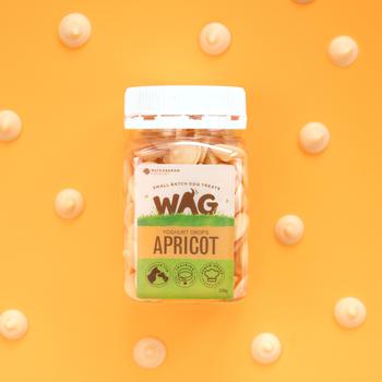 WAG Apricot Yoghurt drops | Dog treats | Pet Food Leaders 